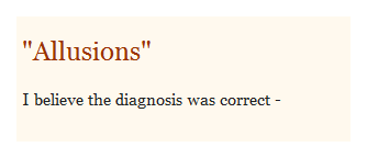 Allusions of Grandeur