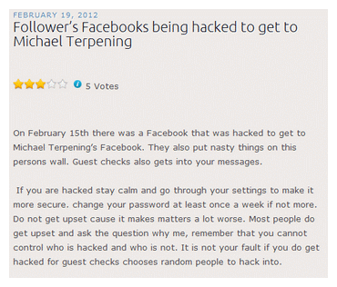Terpening facebook hacked?